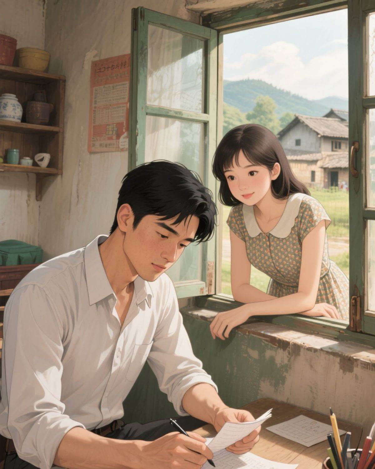 村花她力大無窮，知青他貌美如花