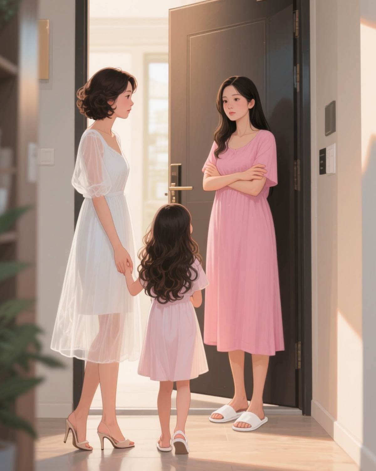 暑假，鄰居要將女兒寄放在我家