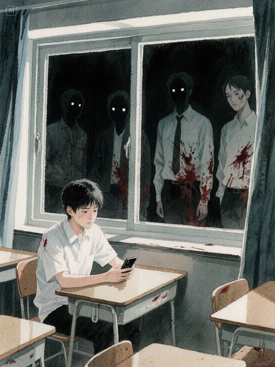 我晚自習直播恐怖游戲