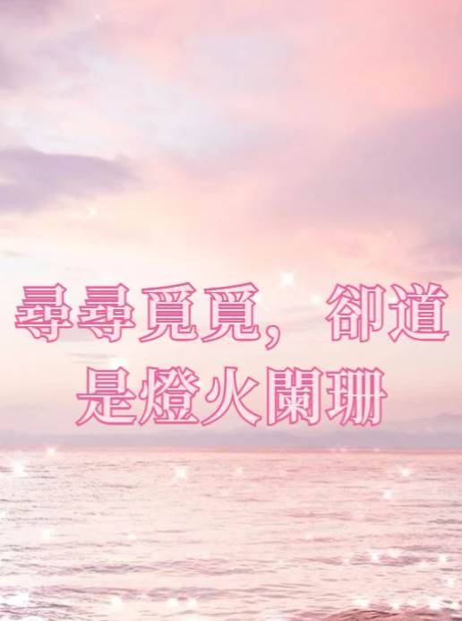 尋尋覓覓，卻道是燈火闌珊