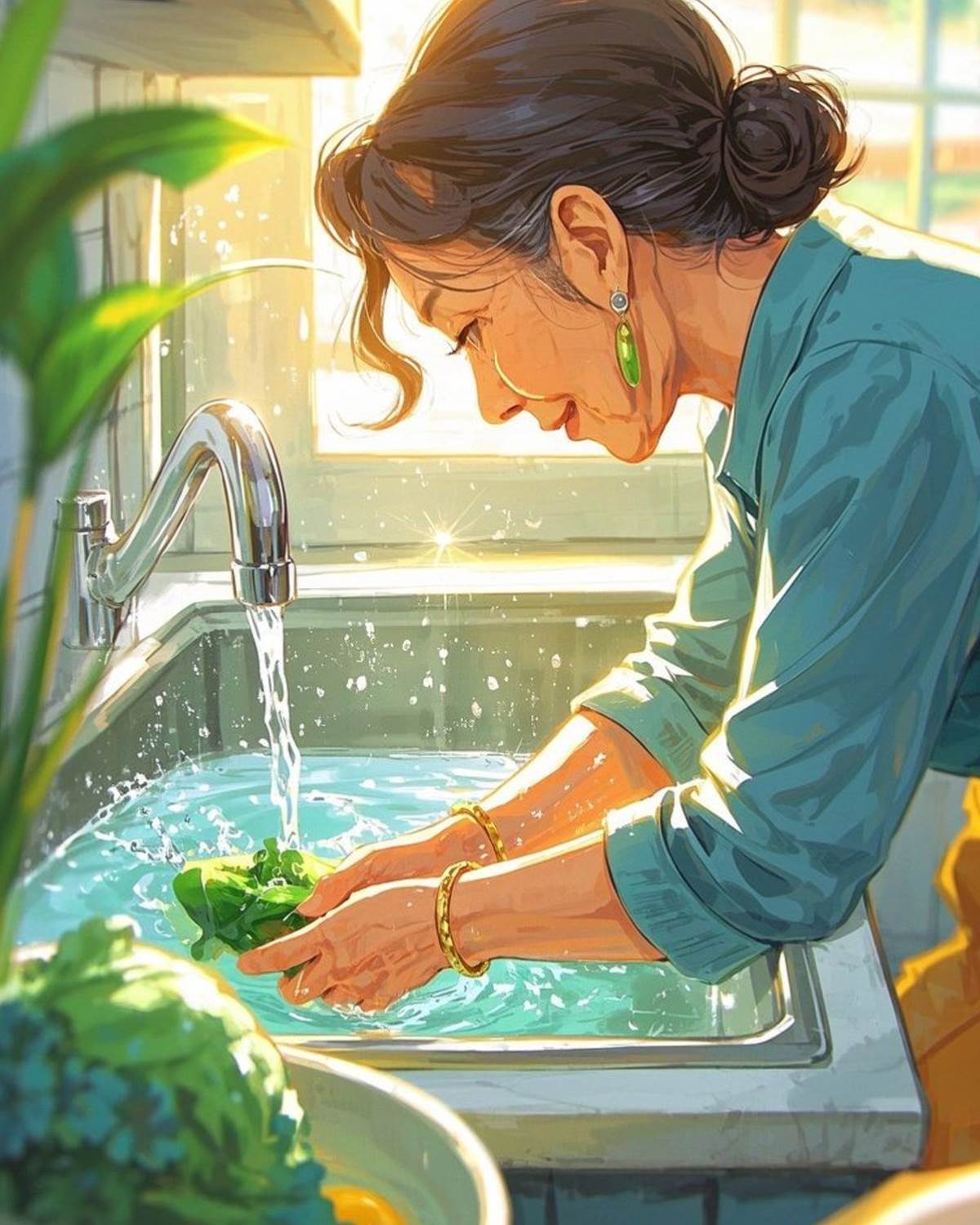 浮在水面上的金鐲子