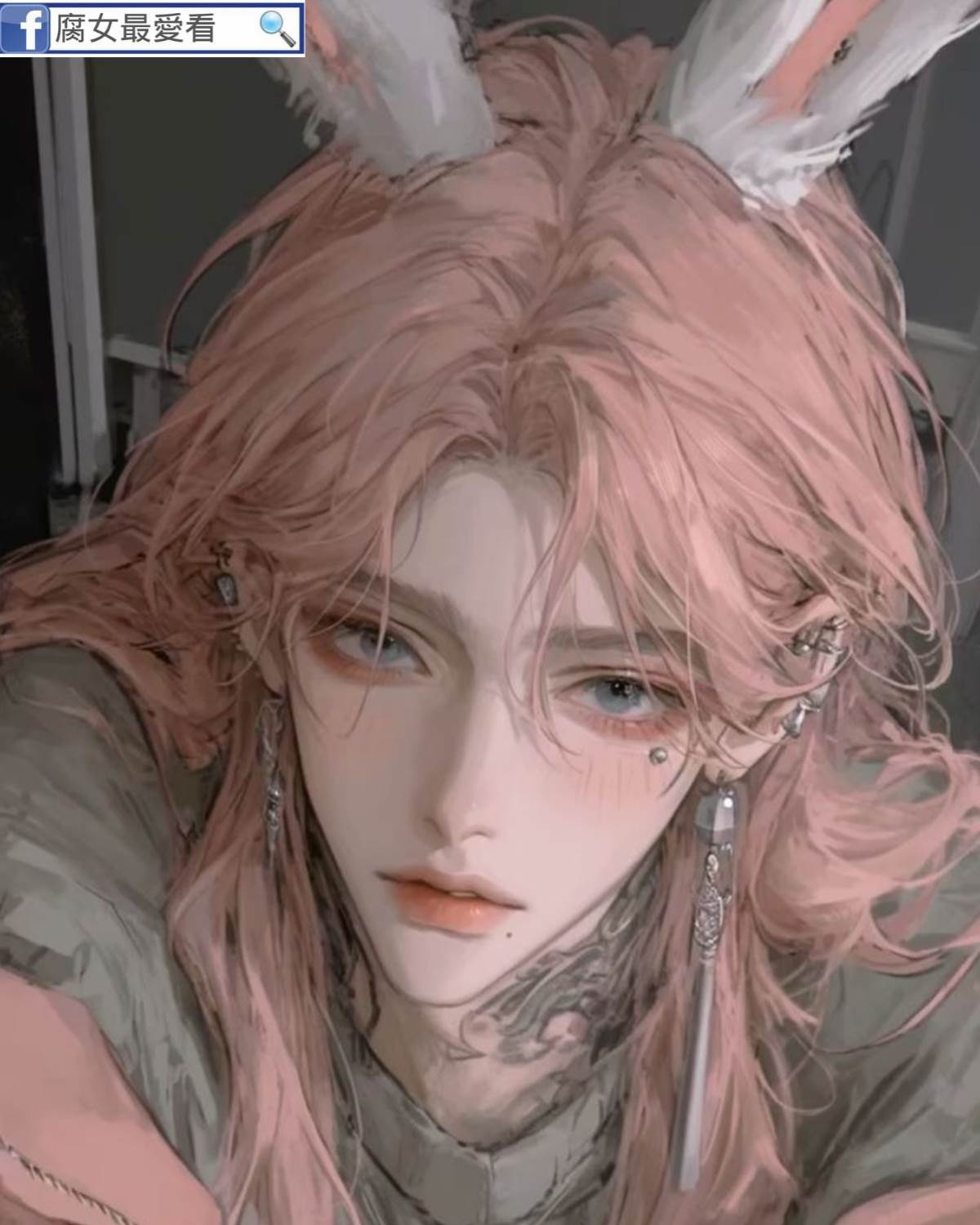 狼學長，要摸摸兔子耳朵嗎？