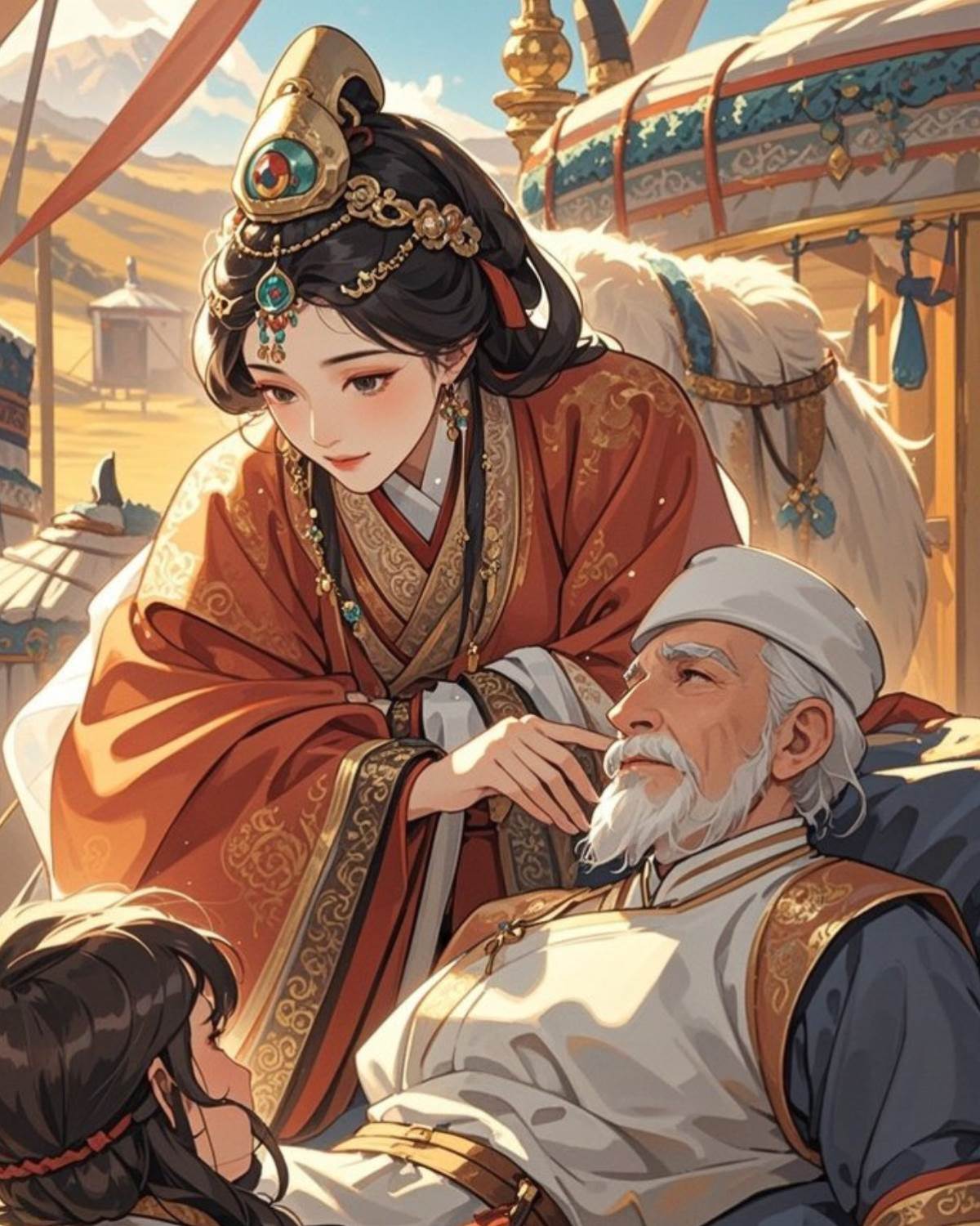 穿成病秧子公主去和親