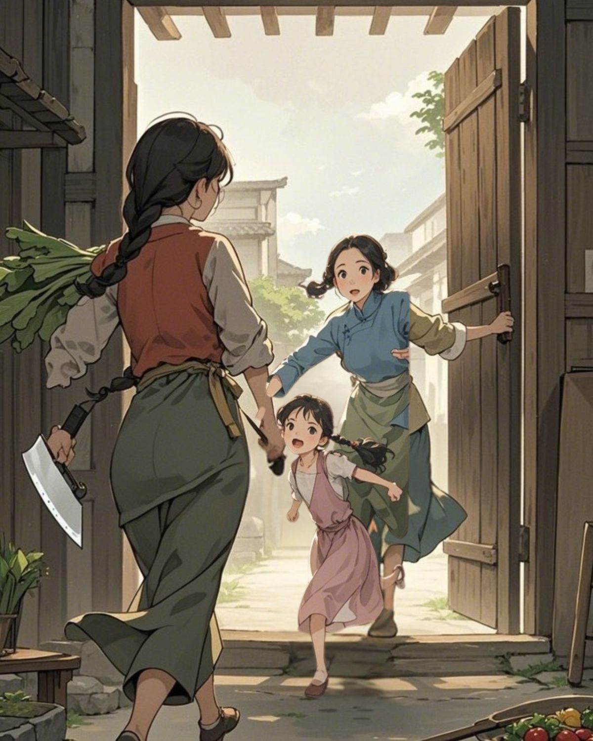 穿越成了寡婦，帶著三個孩子發家致富