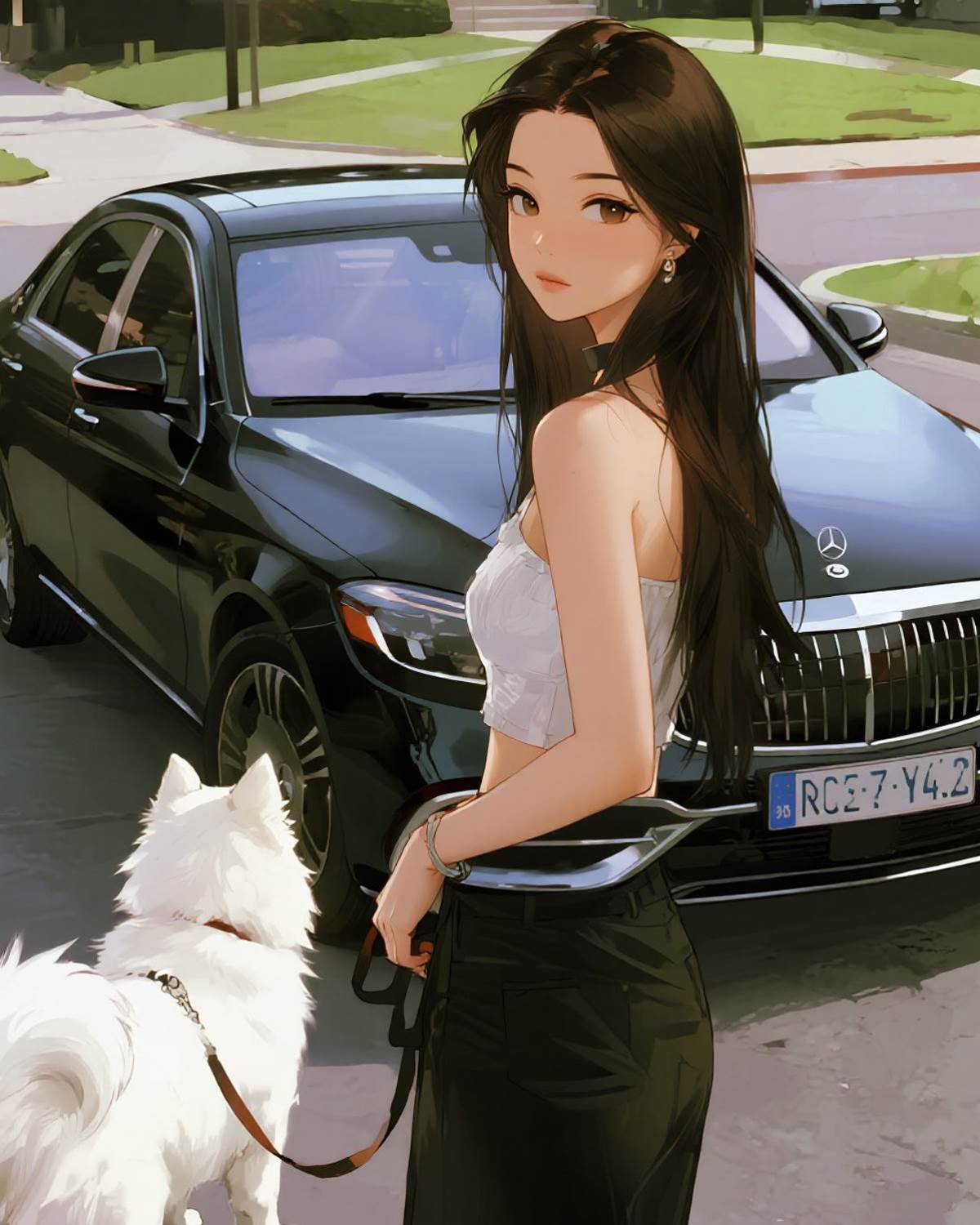 再見時，他開著邁巴赫要買我的狗