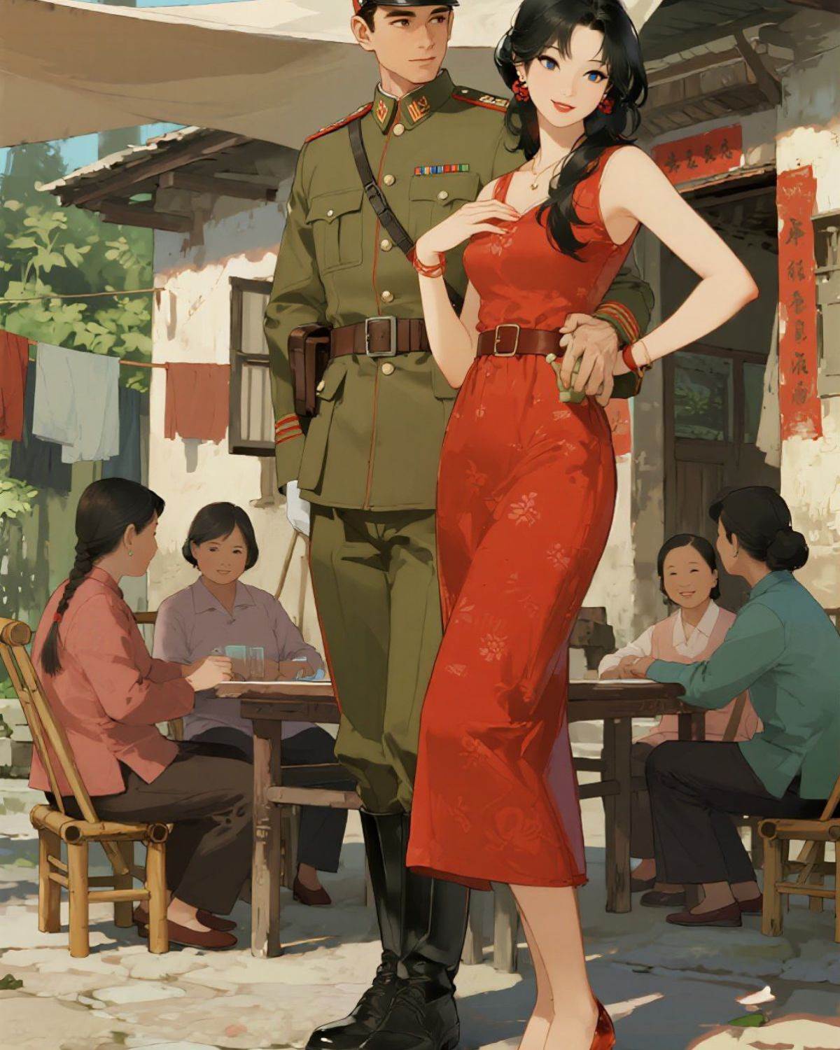 濃顏軍嫂要離婚，軍官老公心慌了