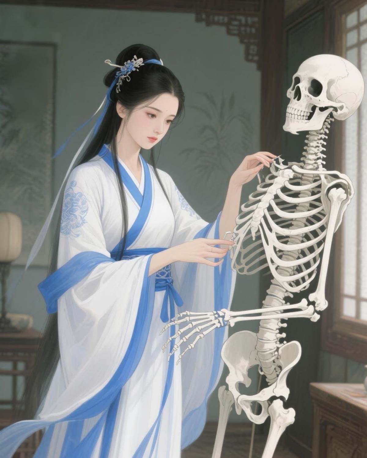 活潑的骷髏架子