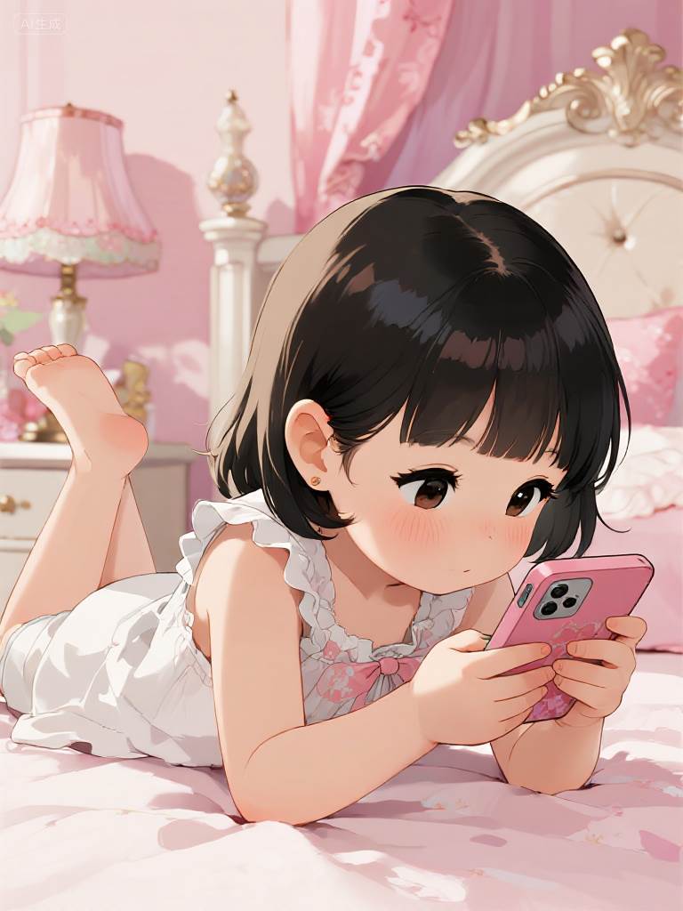 五歲玩手機，喜當電子小媽媽