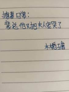 撩妻日常：裴總他又把夫人寵哭了