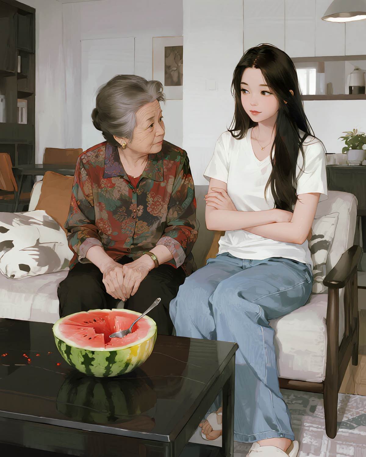 婆婆只吃西瓜芯，我家三口殺瘋了