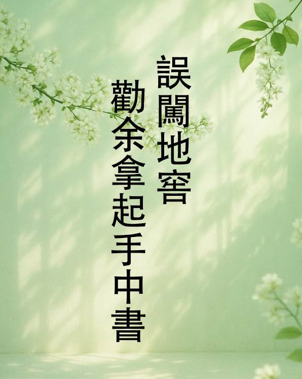 誤闖地窖，勸余拿起手中書