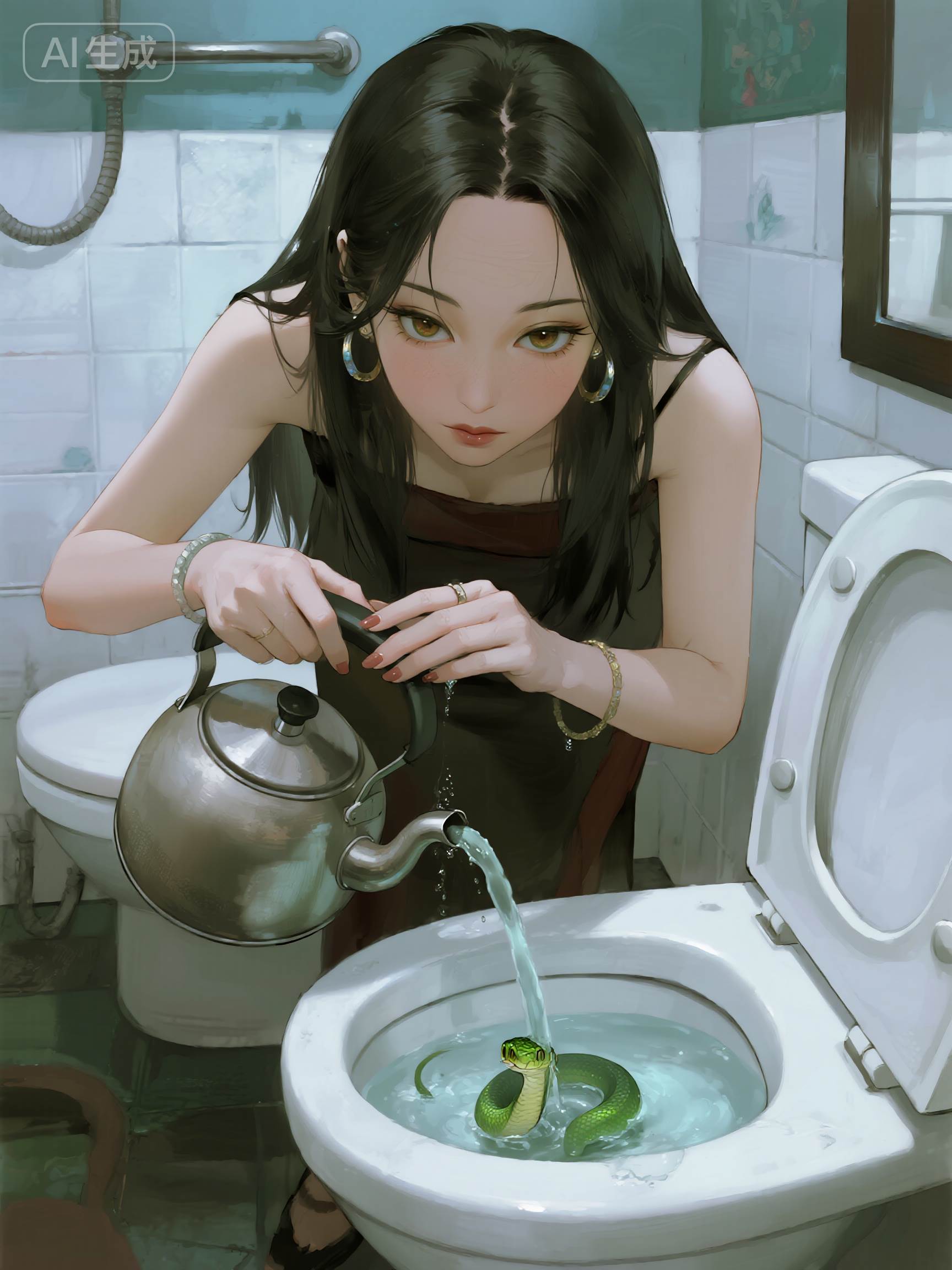 馬桶鉆出一條蛇，我讓老公凈身出戶