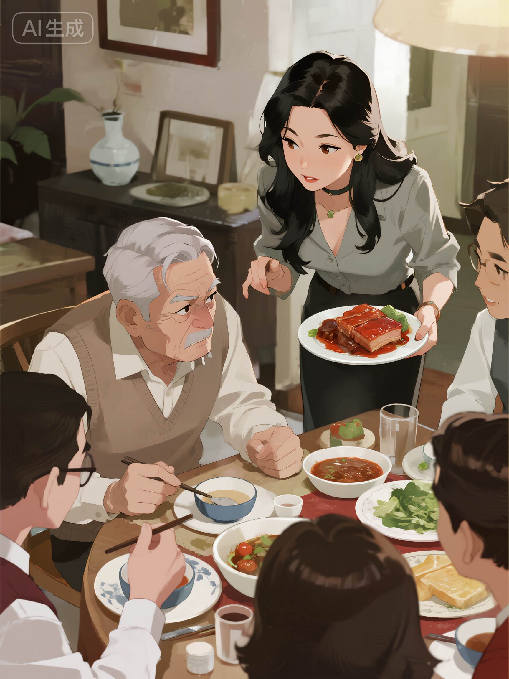 婆婆一家不準我上桌吃飯