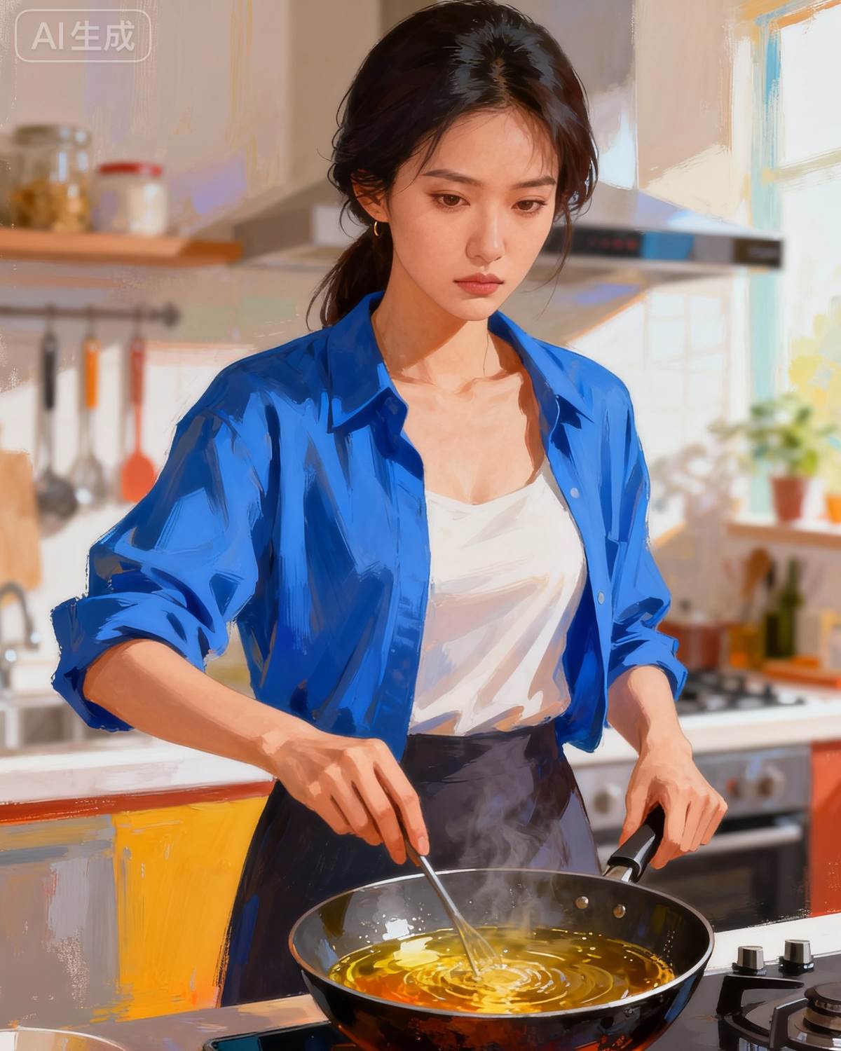 給老公潑了熱油後