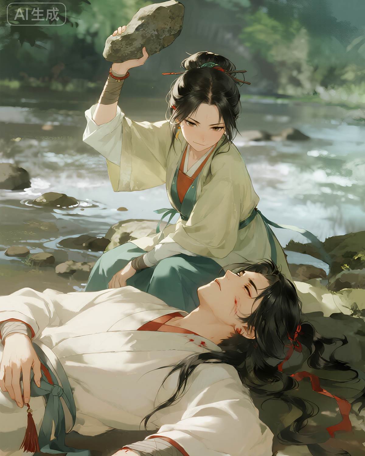 溪邊的男人不要撿