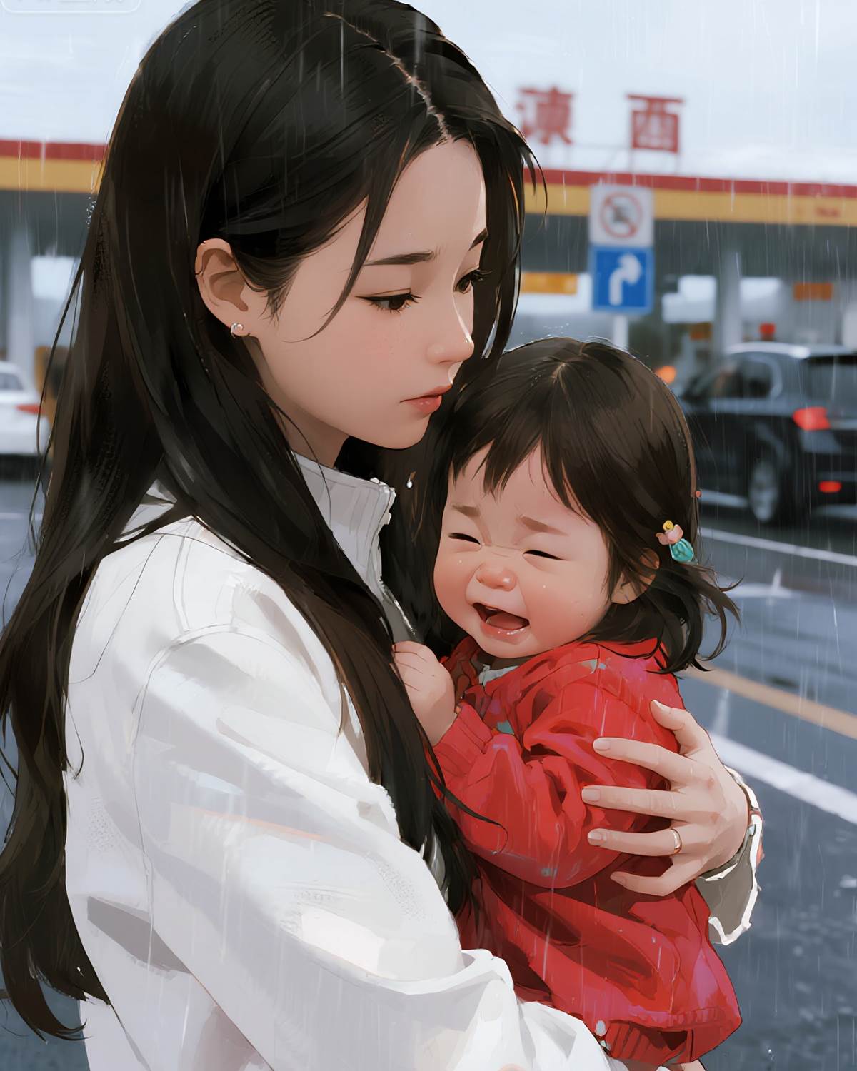 老公把我和女兒丟在服務區后走了