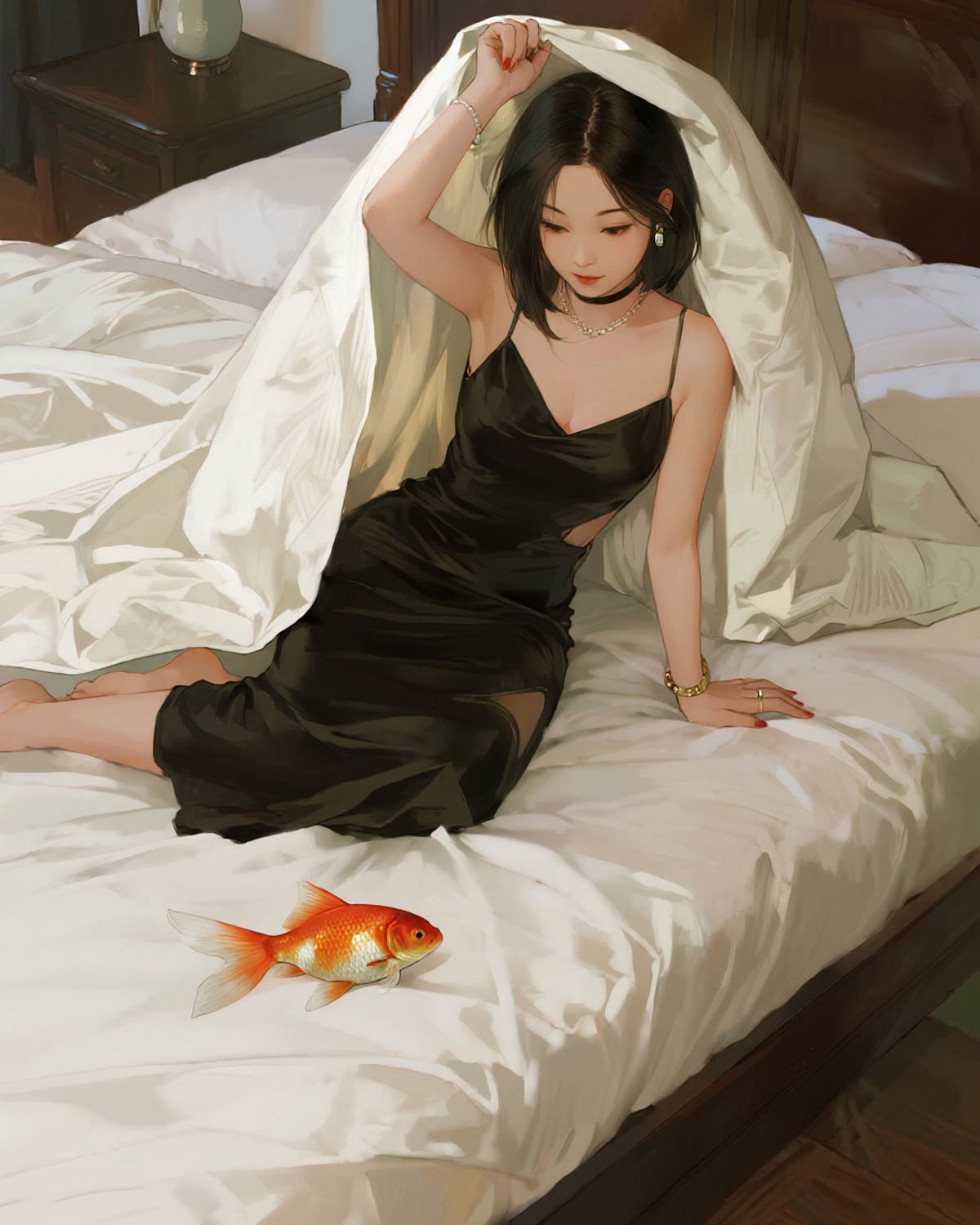 老公蹦出小金魚後