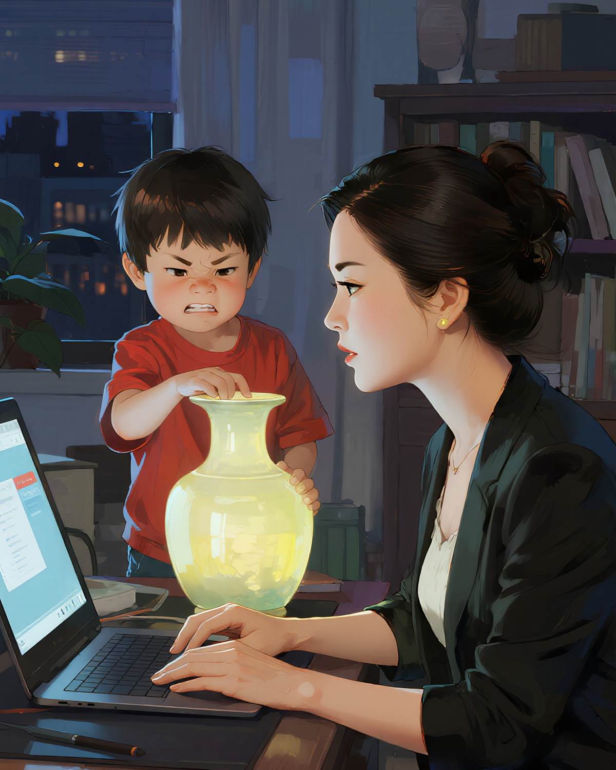 兒子弄壞我的花瓶，我跟老公提出離婚