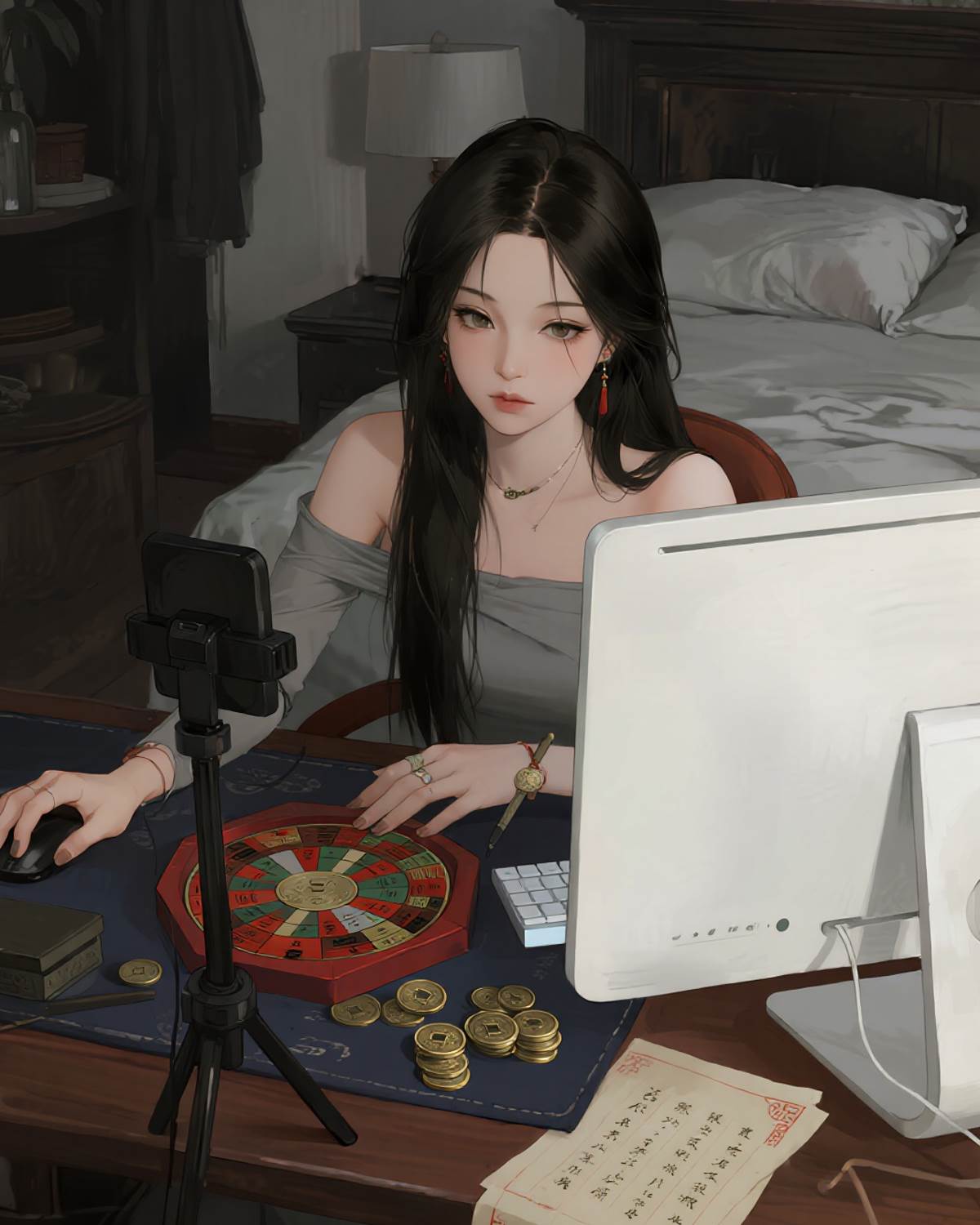 摳門大學生直播捉僵